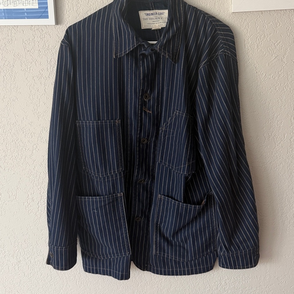 Ralph Lauren Double RL Navy Pinstripe Jacket - Picture 2 of 6